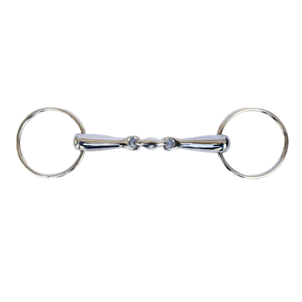 Anatomic Stainless Steel Loose Ring Dog Bone Snaffle Horse Bit